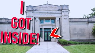 EXPLORING INSIDE a Large Mausoleum Over 100 Years Old in NE Indiana  Graveyard Exploration 539 [upl. by Aynor]