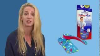 Powerstep PowerKids Pediatric Orthotic Insoles  TheInsoleStorecom [upl. by Akinat]