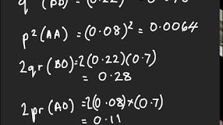 Answer to Hardy Weinberg Question Involving Multiple Alleles [upl. by Aimekahs976]