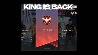 KING 👑 IS BACK ROAD TO HEROIC freefireshorts viralvideo song trendingshorts grandmaster [upl. by Penland]