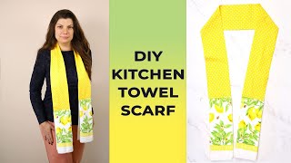 How to make a Kitchen Towel Scarf DIY Kitchen Boa [upl. by Mckeon85]