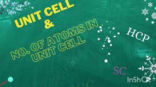 Unit Cell And No of Atoms in SC BCC FCC and HCP in Tamil [upl. by Ngo]