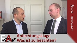 Wohnungseigentumsrecht  Anfechtungsklage  Was ist zu beachten [upl. by Noiro]