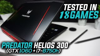 Acer Predator Helios 300 i7 8750H  GTX 1060 Tested in 18 Games [upl. by Sikram]