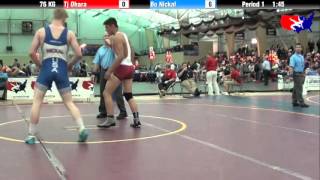 Tj Ohara vs Bo Nickal at 2013 FILA Cadet Nationals  FS [upl. by Nilpik654]