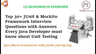 Top 30 Junit and Mockito Framework Interview Questions and Answers  Unit Testing in Java [upl. by Aneehsak]