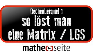 Matrizen und LGS Grundbegriffe wie Dreiecksmatrix Diagonalmatrix Beispiel 1  M0101 [upl. by Boleslaw336]