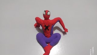 miniature spider Man with clay  clay art and craft [upl. by Anirahtak241]