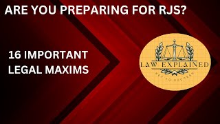 Legal Maxims For RJS [upl. by Rooke]