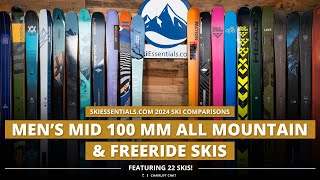 2024 Mens Mid100 mm Freeride Ski Comparison with SkiEssentialscom [upl. by Jaylene]