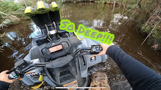 Riding my can am outlander 570 xmr through swamp land [upl. by Jabe]