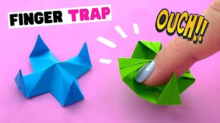 How to make DIY origami FINGER TRAP paper finger trap origami fidget toy [upl. by Carmel]