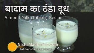 Kesar Badam Doodh  Almond Milk Recipe Indian [upl. by Kiel184]