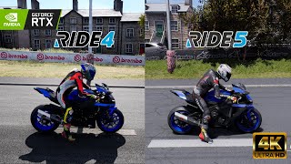 RIDE 5 vs RIDE 4 4K 60 FPS Comparison [upl. by Ko]