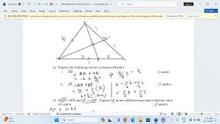 MATHS PAPER 2 VECTOR 2 RATIO THEOREM AND PROPORTIONAL DIVISION OF LINES [upl. by Neivad]