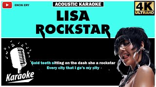 LISA  ROCKSTAR  Acoustic Karaoke  Lyrics [upl. by Eidnyl]