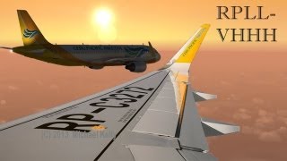 FSX VATSIM Flight  ATC Manila to Hong Kong 092213 Cebu Pacific A320 [upl. by Cacilia]