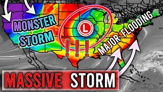 Upcoming MONSTER Storm Two Large Storms Major Snowstorms Flooding [upl. by Elcin]