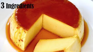 3 Ingredients Caramel Pudding  Dessert Recipe [upl. by Paget]