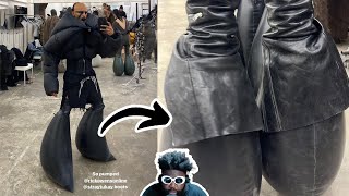 Cool Inflatable Boots and UPDATED Kiss Boots at Rick Owens fall winter 2024 menswear [upl. by Anniala156]