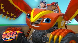 Blaze Transforms into a Falcon Monster Machine w AJ  60 Minutes  Blaze and the Monster Machines [upl. by Attenrev]