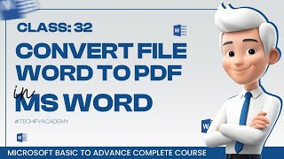 How to Convert Word to PDF in 2024  Class 32  Urdu  Hindi [upl. by Rochell]