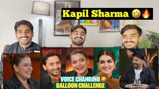 PAK REACT TO Kriti Kajol and Shaheer in a HILARIOUS Helium Balloon Challenge [upl. by Rohn]