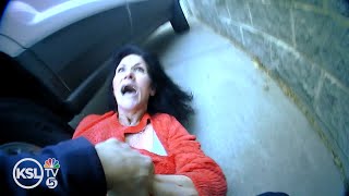 BODY CAM Bountiful police officer fractures womans jaw during 2020 arrest lawsuit states [upl. by Lubin572]