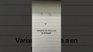 Grafología Variante de letra a grafología [upl. by Heise]