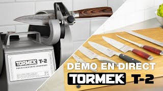 Le moyen le plus rapide daiguiser les couteaux de cuisine  Affûteuse de couteaux Tormek T2  Démo [upl. by Azar608]