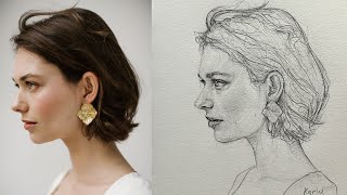 Loomis Method Portrait Drawing A sweet girl Tips and Techniques [upl. by Anreval875]