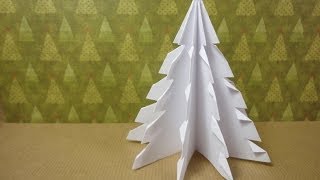 How to Make a 3D Paper Xmas Tree DIY Tutorial [upl. by Oswal]