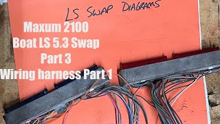 Maxum 2100 Boat LS Swap Pt 3 Electrical Pt 1 [upl. by Atselec708]