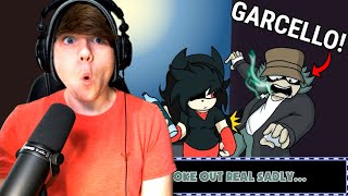 Garcello WITH LYRICS By RecD  Friday Night Funkin THE MUSICAL Lyrical Cover recorderdude REACTION [upl. by Obelia498]