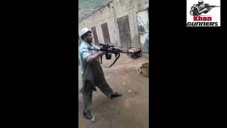 Villager firing on 12 bore repeater Gun  Pakistani man firing on 12 bore repeater Gun [upl. by Neerod909]