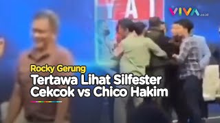 Ekspresi Rocky Gerung Lihat Silfester Nyaris Baku Hantam dengan Chico Hakim [upl. by Annelak]