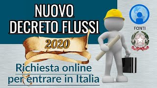 Nuovo Decreto flussi 2020 TUTTI I DETTAGLI [upl. by Perretta]