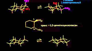 Конформации циклогексана часть III двузамещённый циклогексанвидео 31Алканы и Циклоалканы Химия [upl. by Cloots]