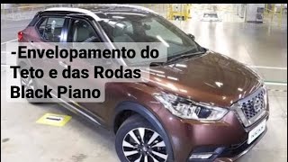 NISSAN KICKS Adesivo Black Piano nas Rodas Envelopamento  AutoABA [upl. by Adrea]