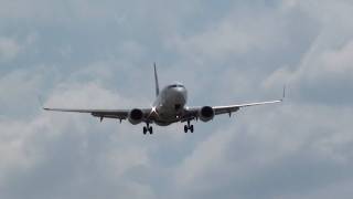 737700 Luxair LXLGR landing at St Etienne Bouthéon EBULFMH [upl. by Aibonez]