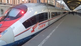 Sapsan High Speed Train St Petersburg to Moscow [upl. by Saravat]