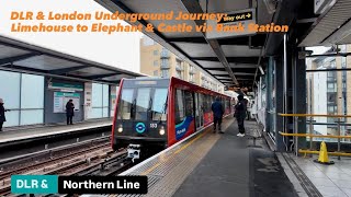 DLR amp London Underground Journey Limehouse to Elephant and Castle via Bank London 🇬🇧 [upl. by Orat]