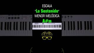 Escala La Sostenido Menor Melódica piano acordes teclado armonia escalamayor keyboard [upl. by Perot177]