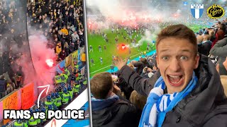 THE MOMENT MALMÖ WIN THE LEAGUE after match abandoned [upl. by Michail]