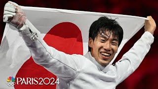 Japans Koki Kano bests Frances Yannick Borel for historic epee medal  Paris Olympics  NBC Sports [upl. by Ahouh334]