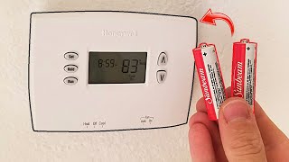 How To Replace Honeywell Thermostat Batteries  FIXES NO AC or HEAT [upl. by Vincelette64]