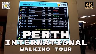 PERTH INTERNATIONAL AIRPORT T1 WALKING TOUR IN 4K RESOLUTION perthairport walkthrough [upl. by Dust403]