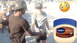 Vaseline Hand Shake PrankAt Venice Beach [upl. by Liv]