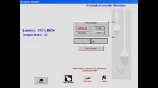 Ostwald Viscometer Virtual Simulation [upl. by Groves]