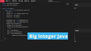 Big Integer In Java [upl. by Agnella824]